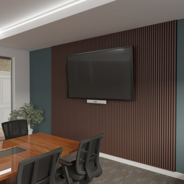 PCI Enterprises Acoustic Noise Cancelling Traditional Slat Wall Panel 11"W x 94 1/2"H (2 Pack